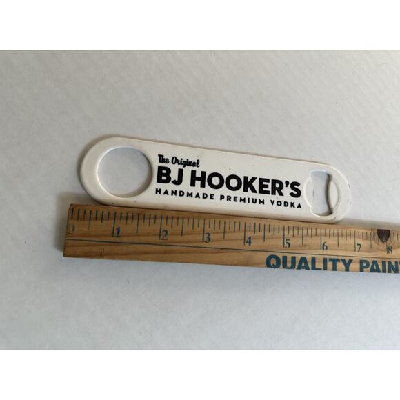 Flat Bottle Openers/ Bar Key, BJ Hooker's Vodka - Steel/White Liquid Ninjas Bar - Picture 4 of 5